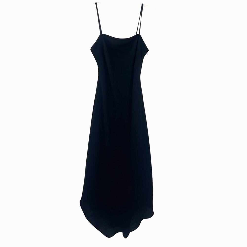 Vtg 90s Jones New York Asymmetric Dress Sz 6 LBD Slip Y2K Grunge Cocktail Hoco